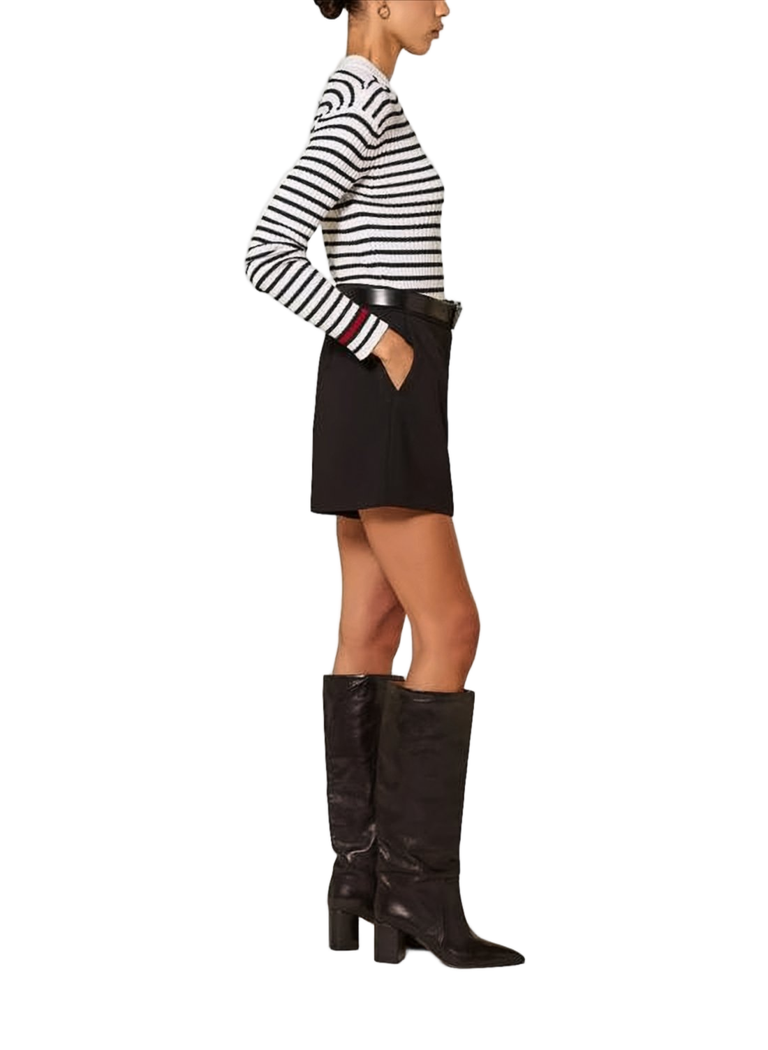 Tailored High-Waisted Shorts with Structured Silhouette