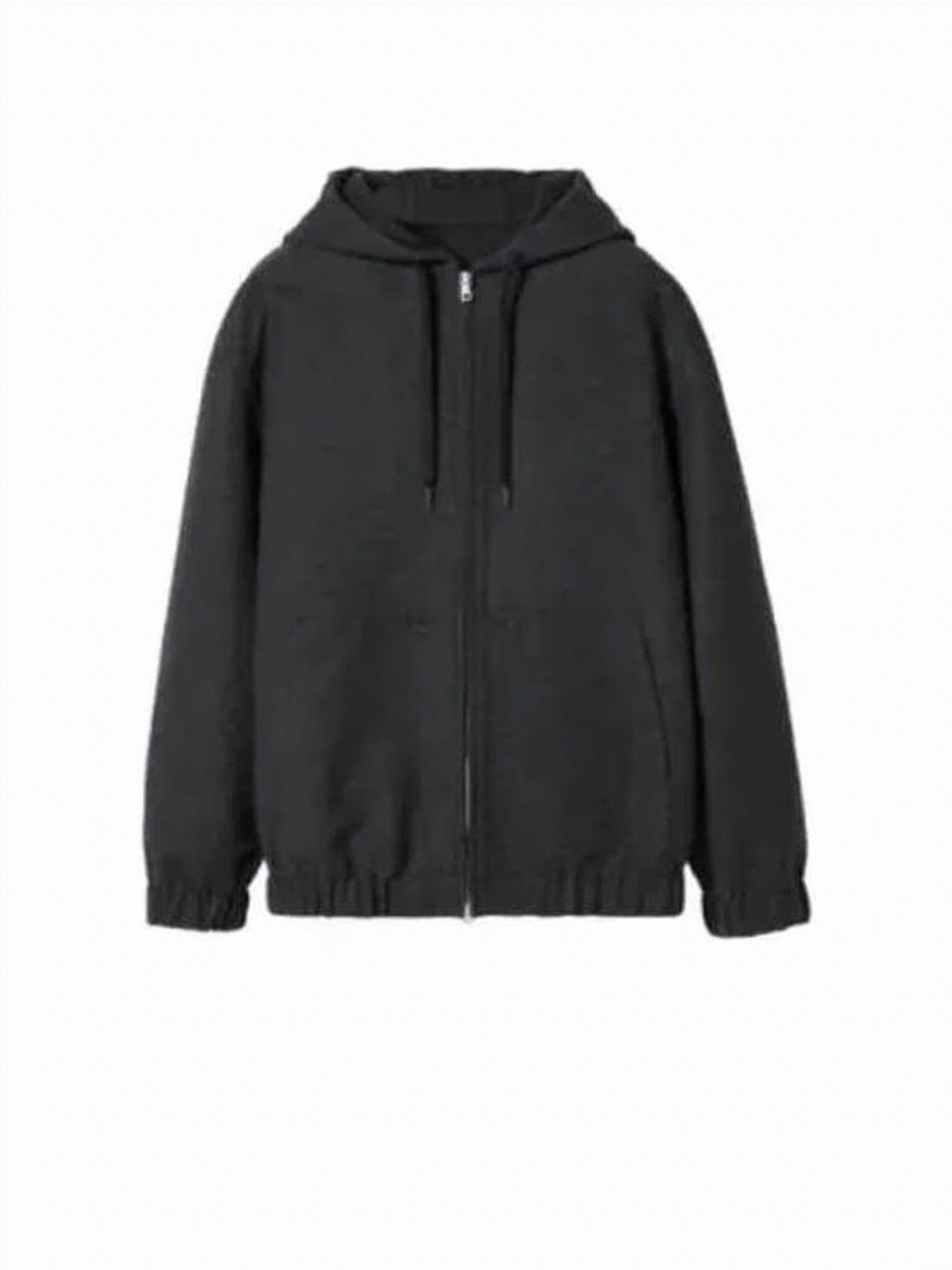 Charcoal Wool Jacket with Zipper