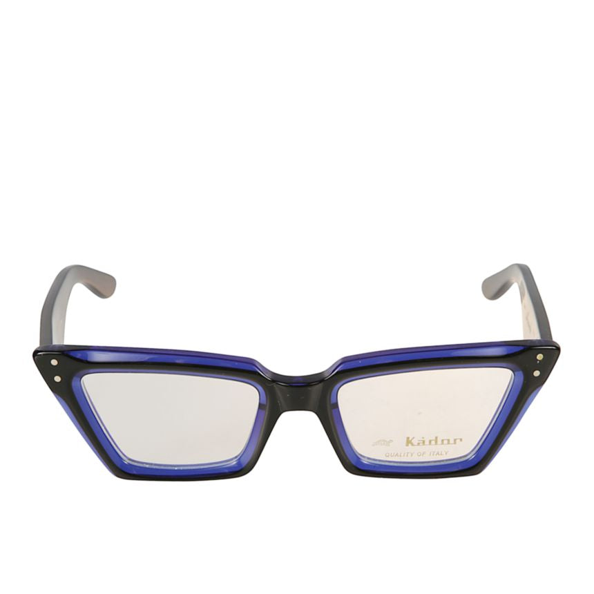 Alexandra Bold Rectangular Frame Sunglasses with Metallic Details