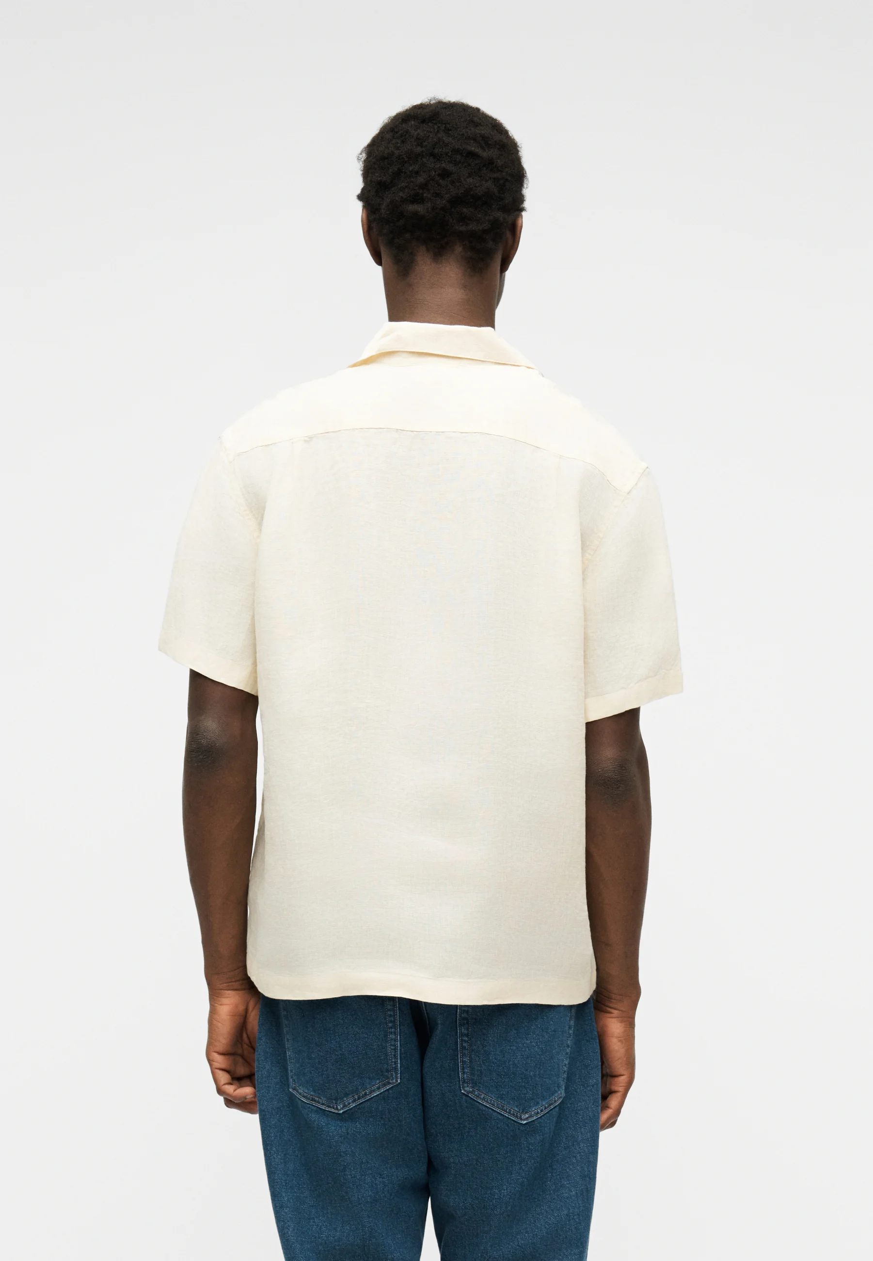Beige Relaxed Fit Linen Shirt