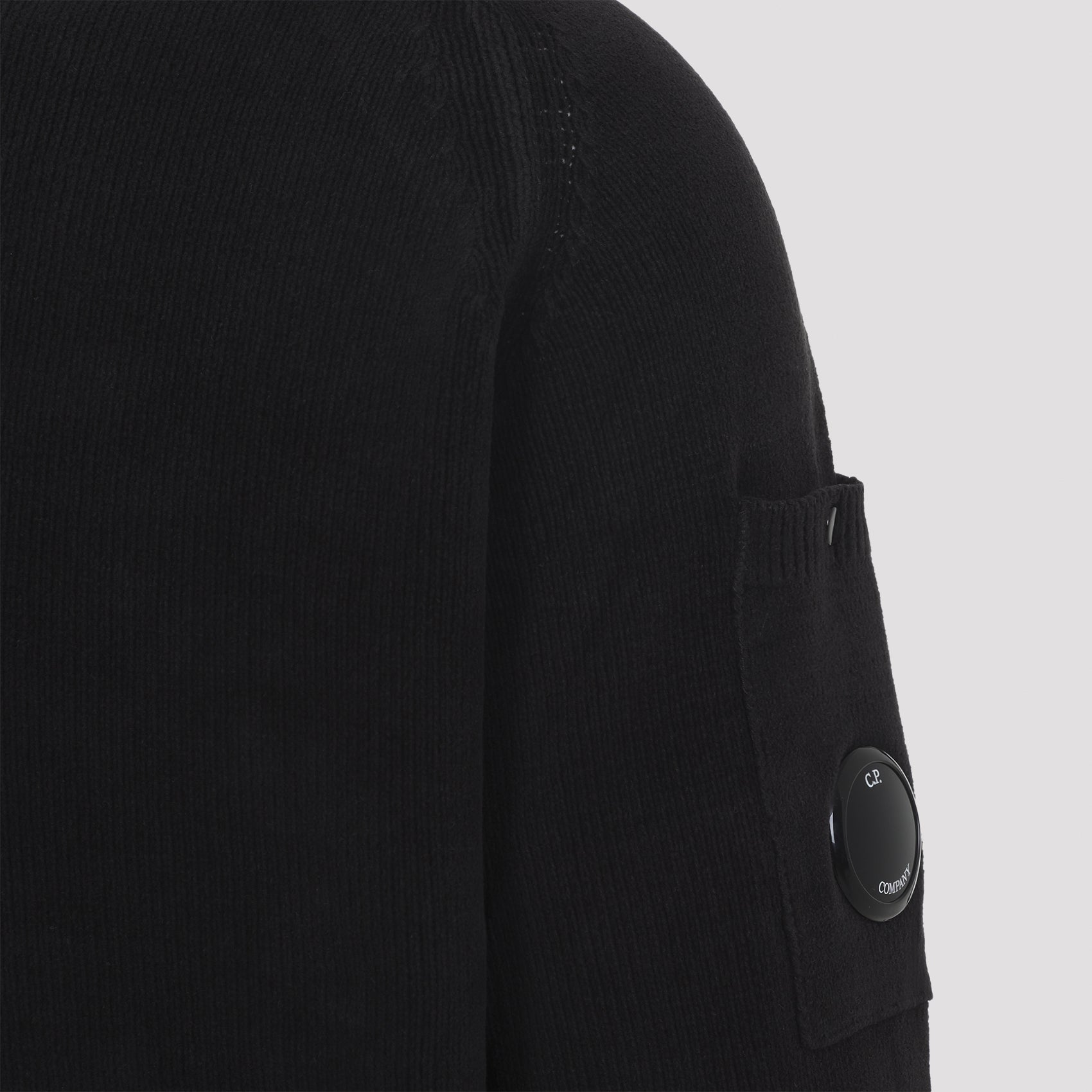 Relaxed Fit Black Cotton Sweater