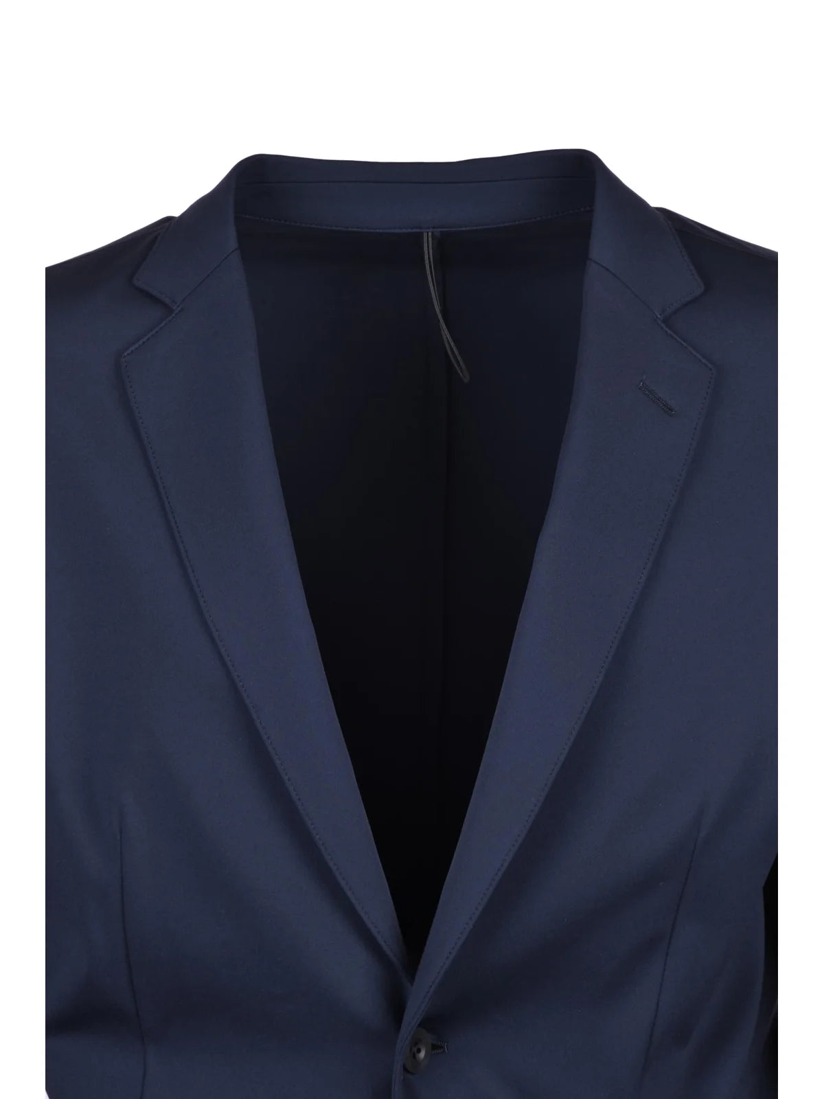 Blue Polyamide Elastane Technical Blazer Jacket