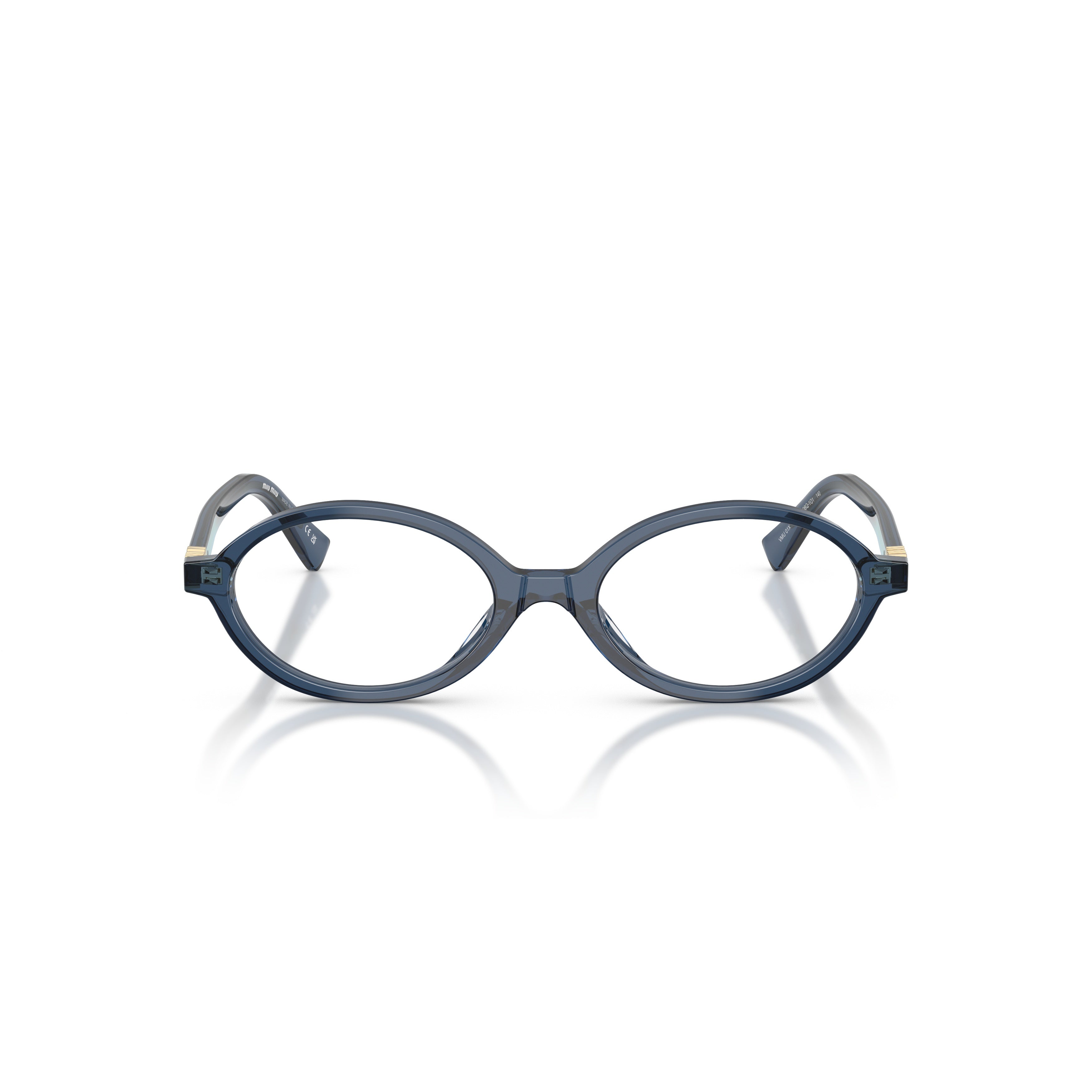 0mu 01xv Translucent Acetate Oval Frame Eyeglasses