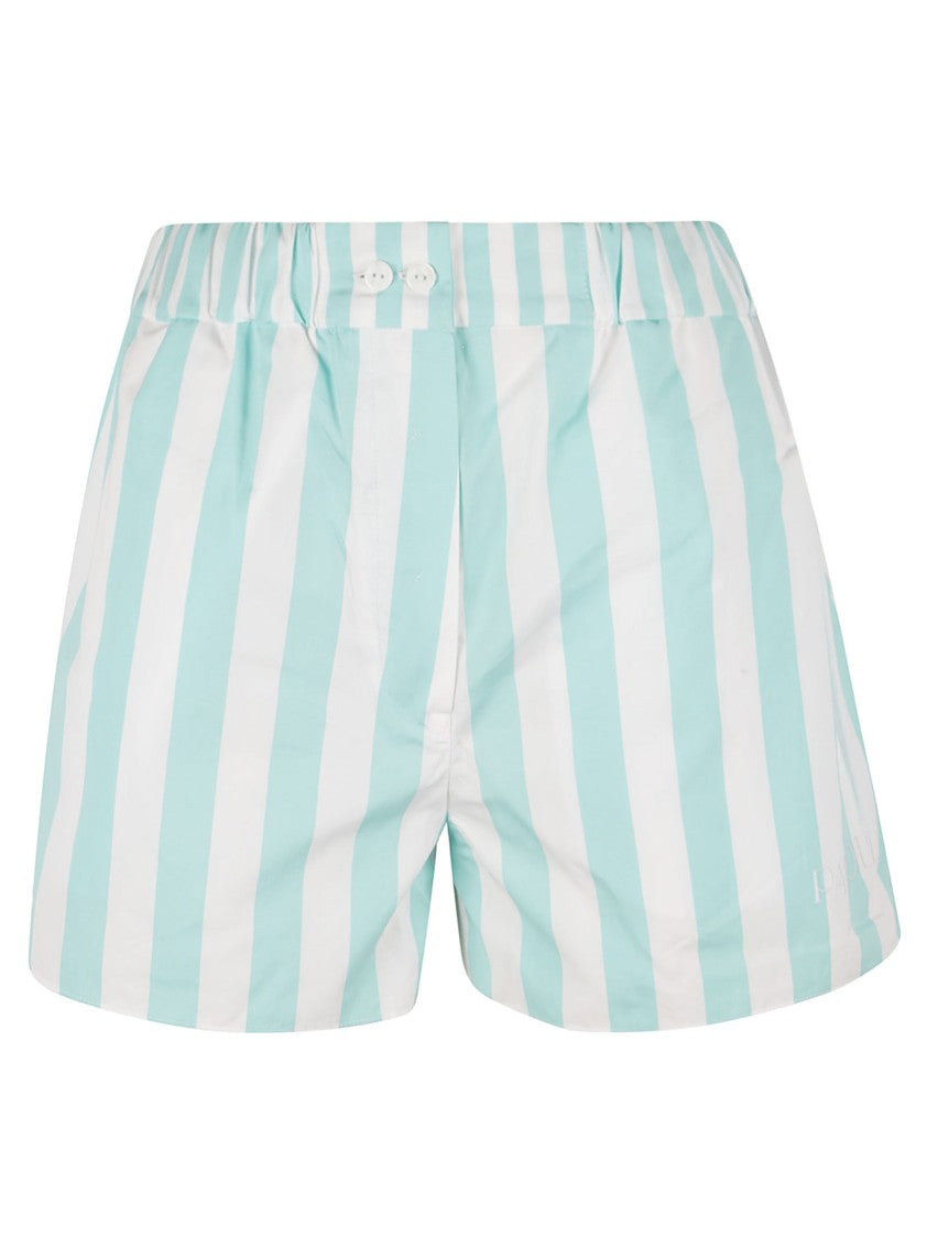 Relaxed Fit Striped Shorts With Elastic Waistband