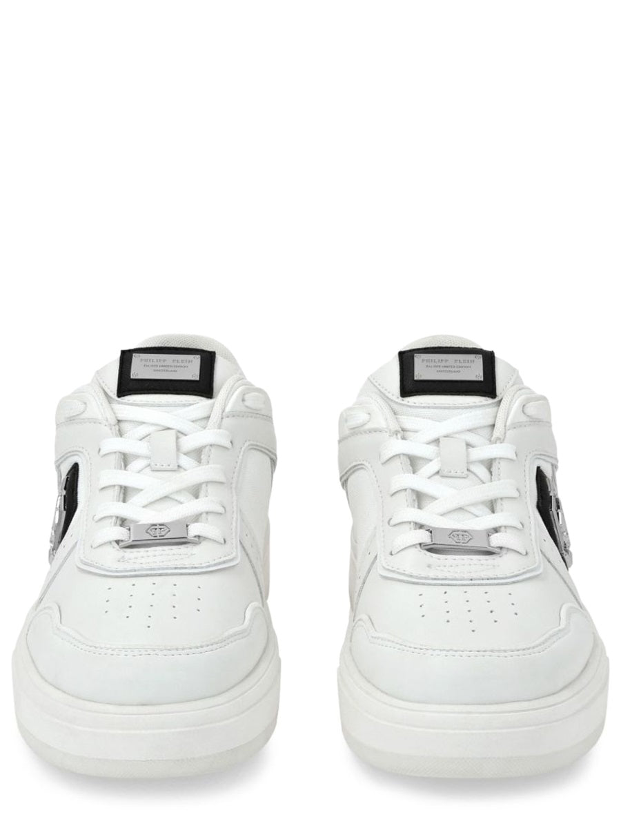Low-Top Sneakers with Perforated Detailing