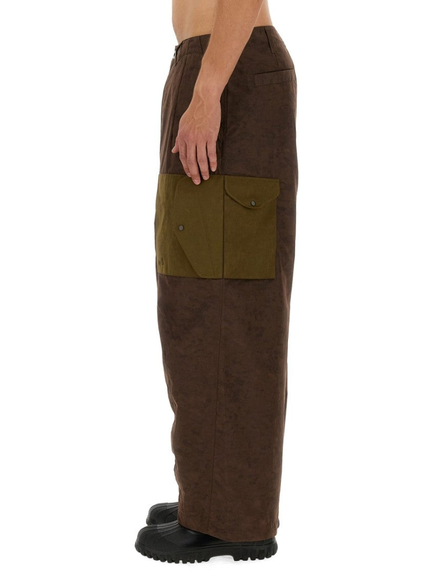 Textured Brown Cargo Pants