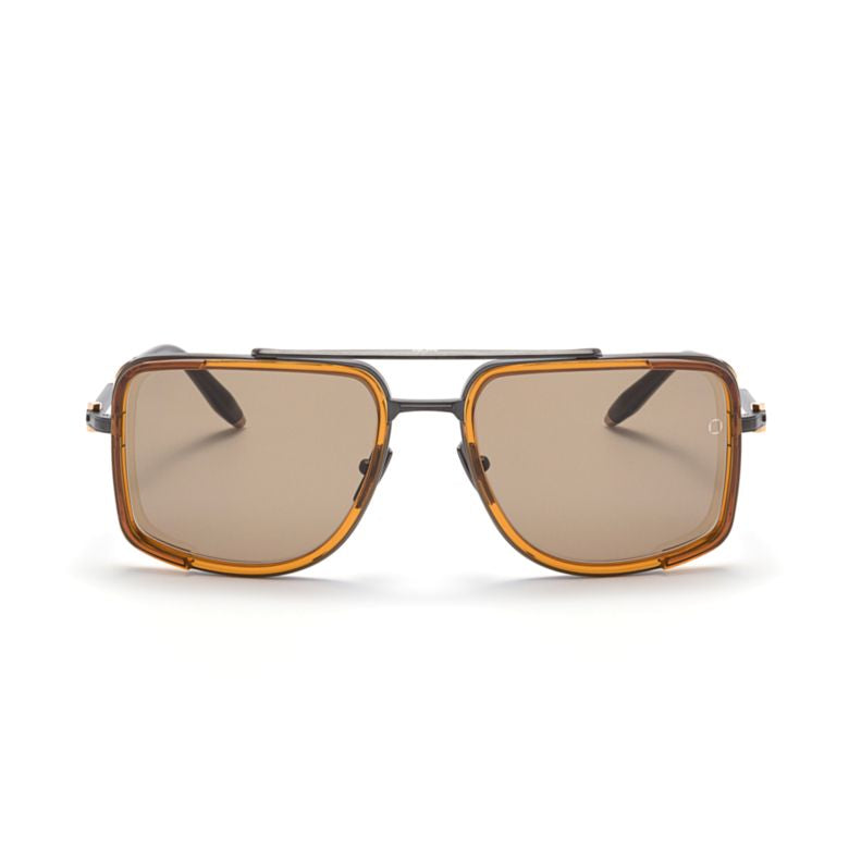 Stargazer Geometric Square Frame Sunglasses with Double Bridge Design