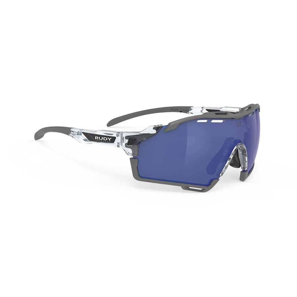 Cutline Crystal Gloss Wraparound Sunglasses