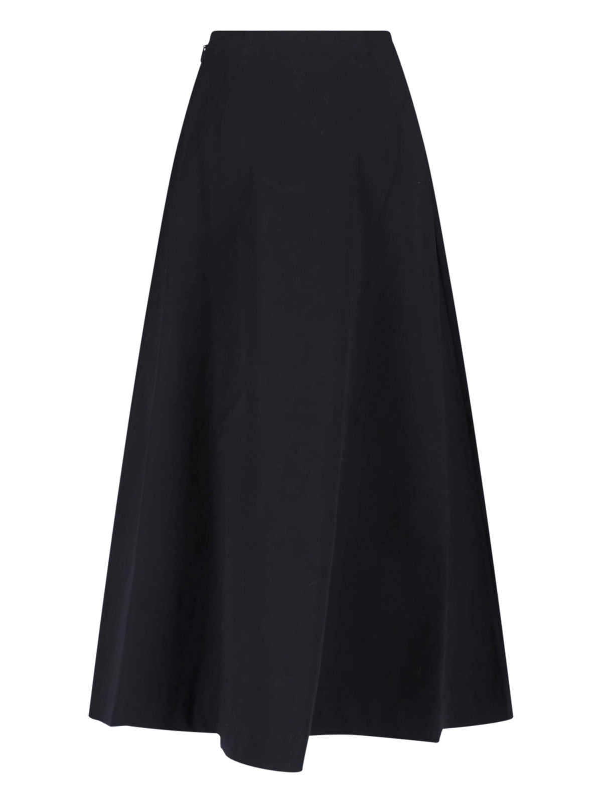 Black A-Line Wrap-Style Skirt