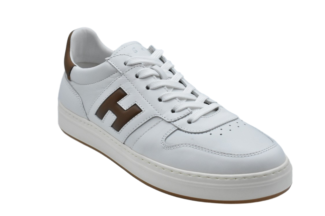 White Sneakers With Suede And Nappa