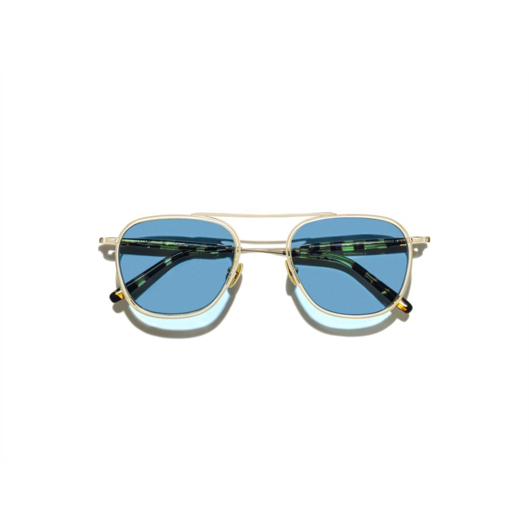 Or-Fan-S Fanagle Sun Geometric Frame Sunglasses with Tortoiseshell Temples