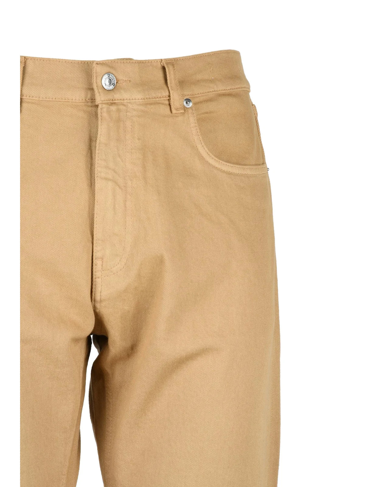 Yellow Cotton Elastane Men's Straight Leg Jeans