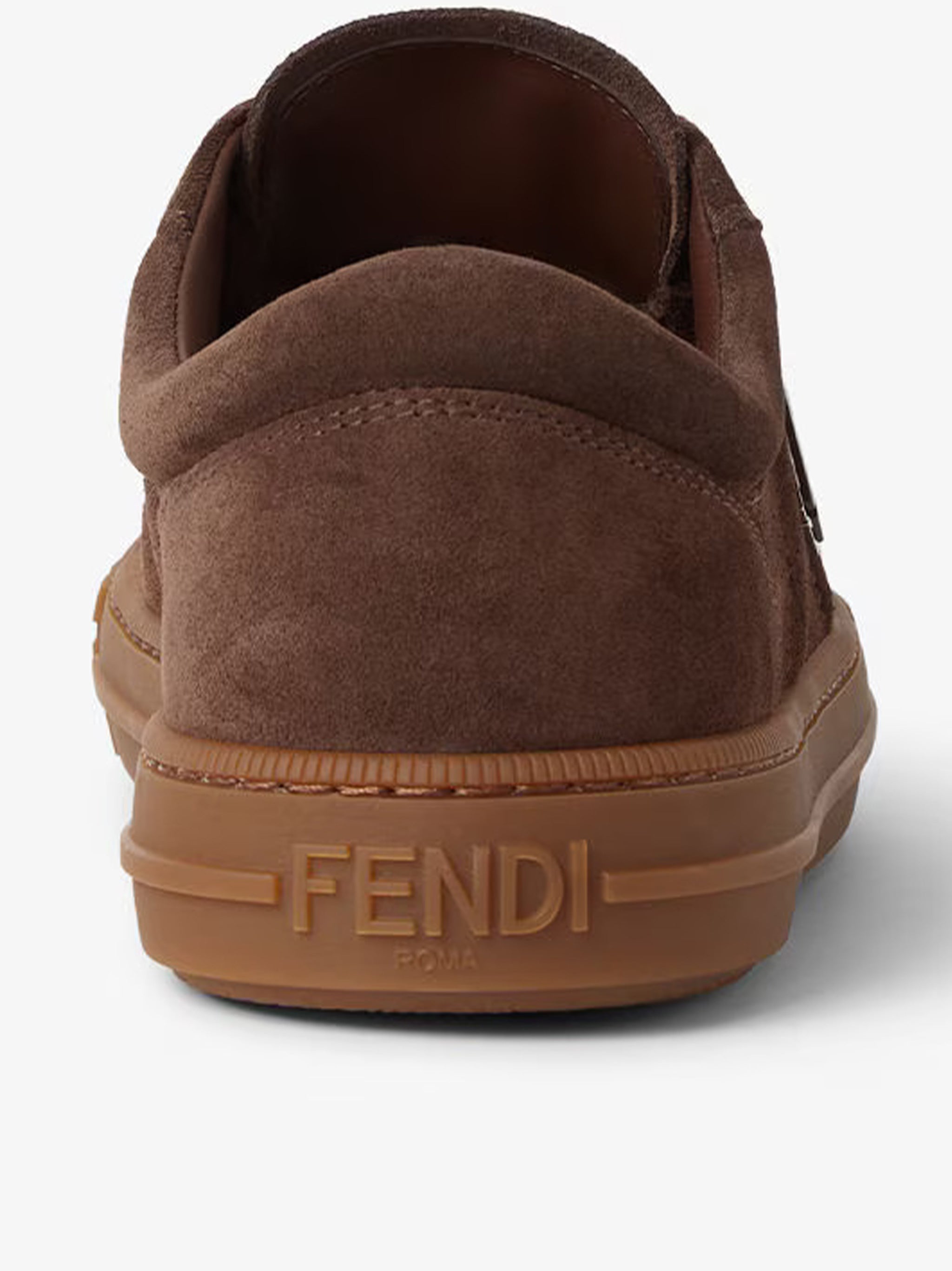 Domino Brown Suede Textured Lace Sneakers
