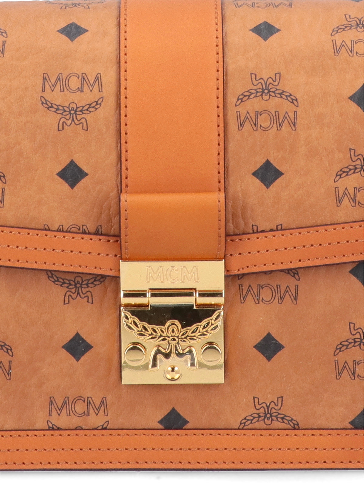 Brown Tracy Visetos Logo Shoulder Bag