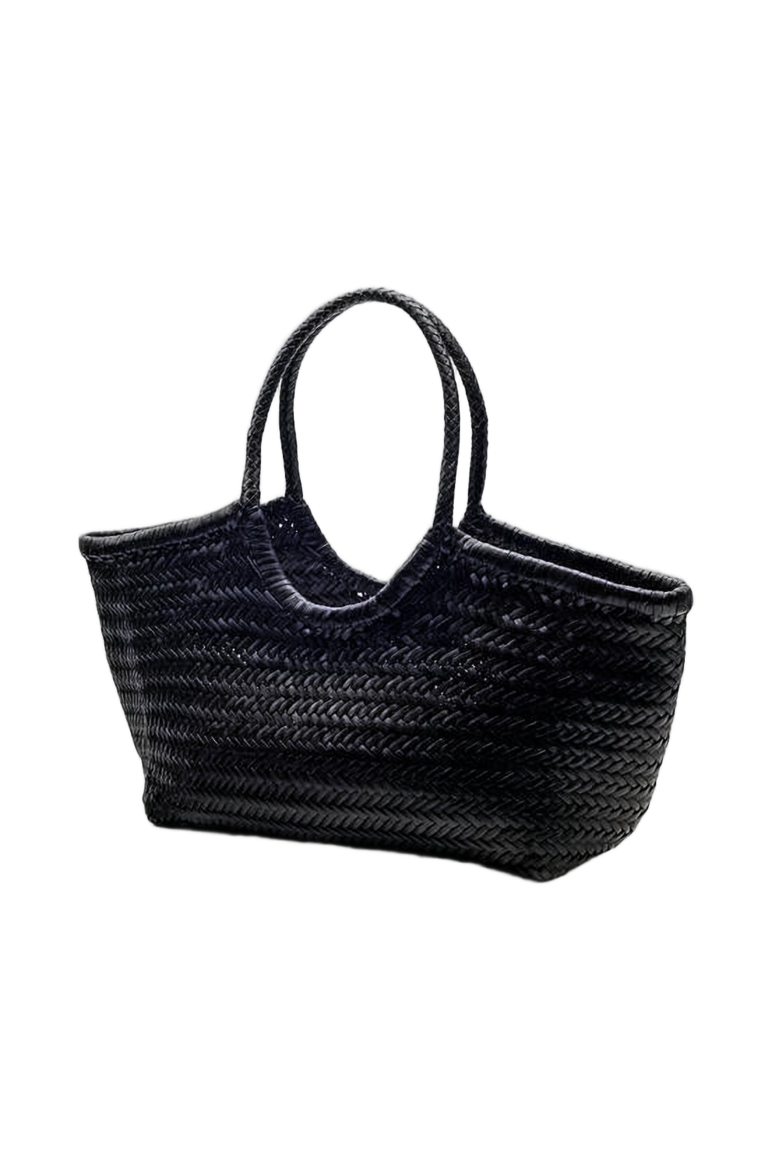 Buffalo Leather Woven Tote Bag