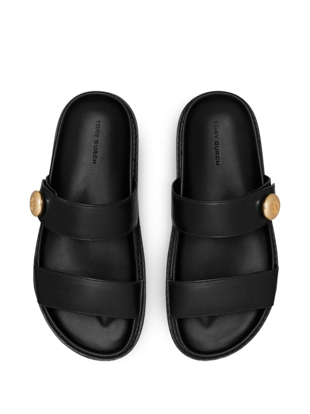 Black Leather Flats