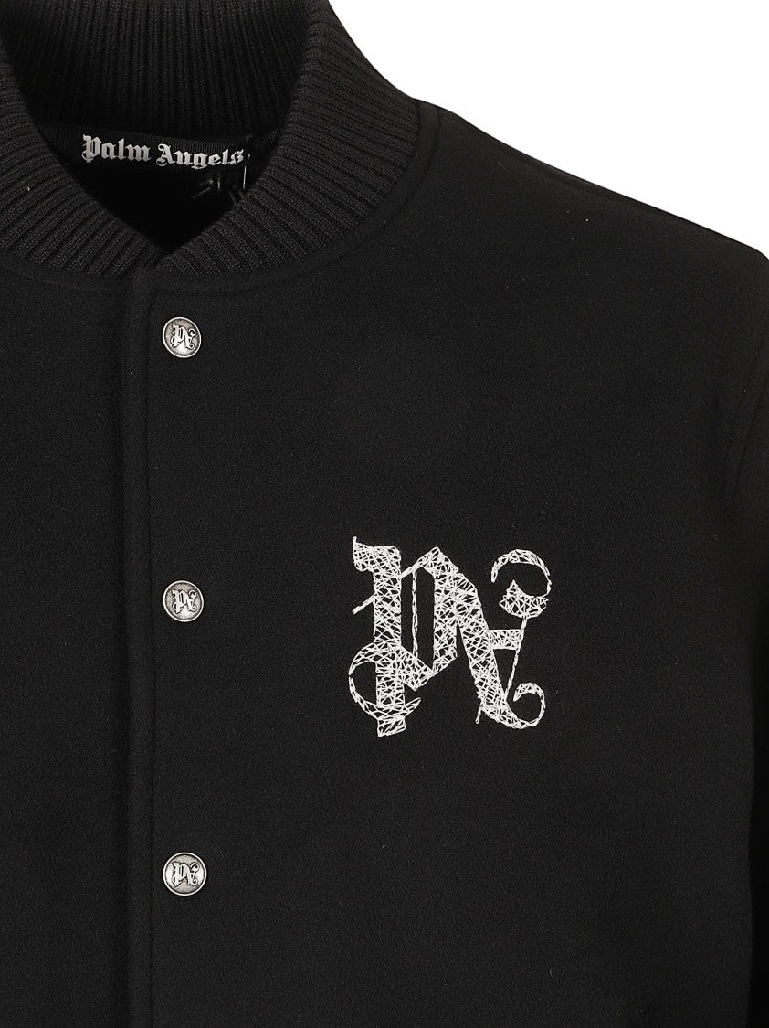 Classic Bomber Jacket With Graphic Lettering