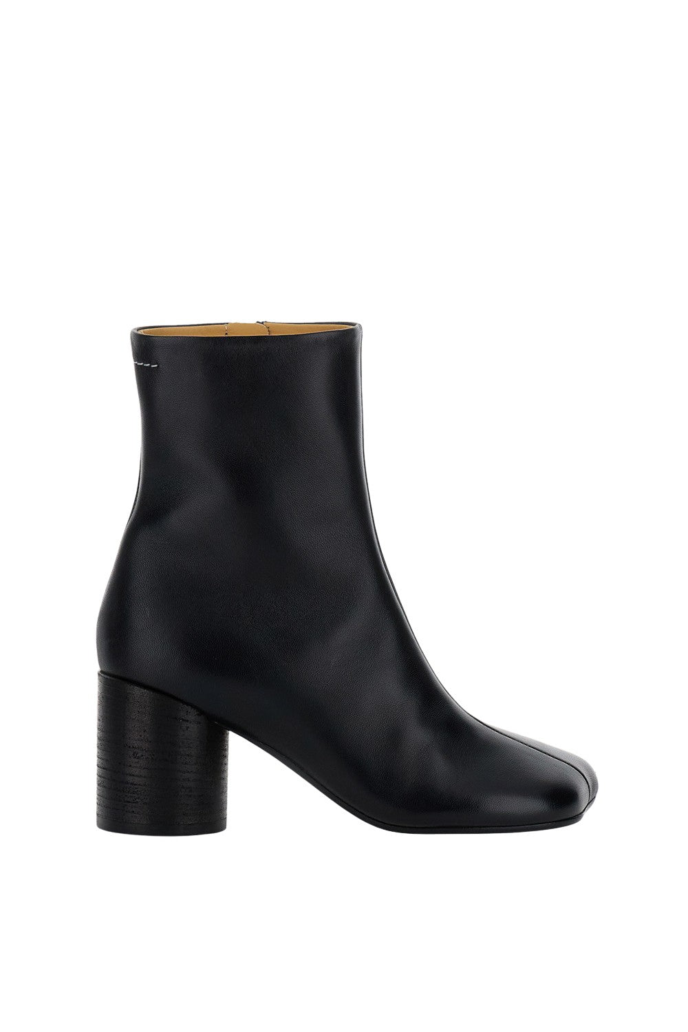 Asymmetrical Toe Leather Ankle Boot