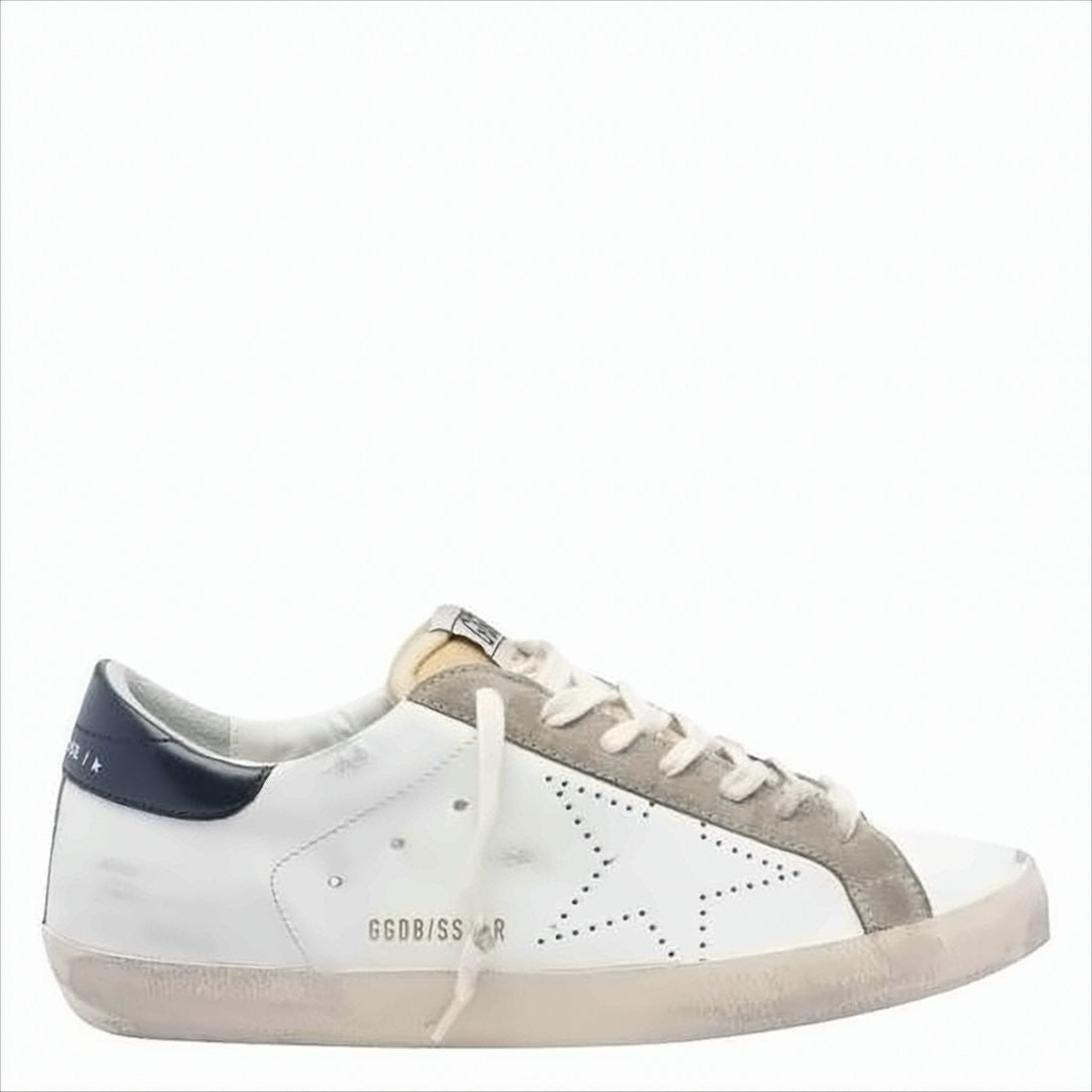 Low-Top Sneakers with Vintage Perforated Star Design