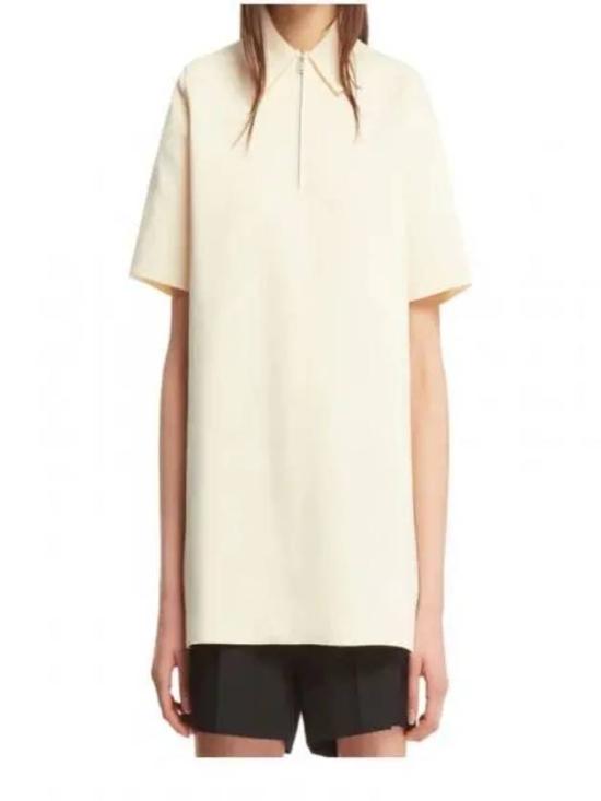 Short-Sleeve Polo Shirt with Subtle Zip Closure