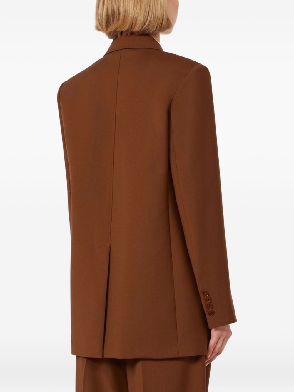 Chocolate Virgin Wool Tailored Jacket