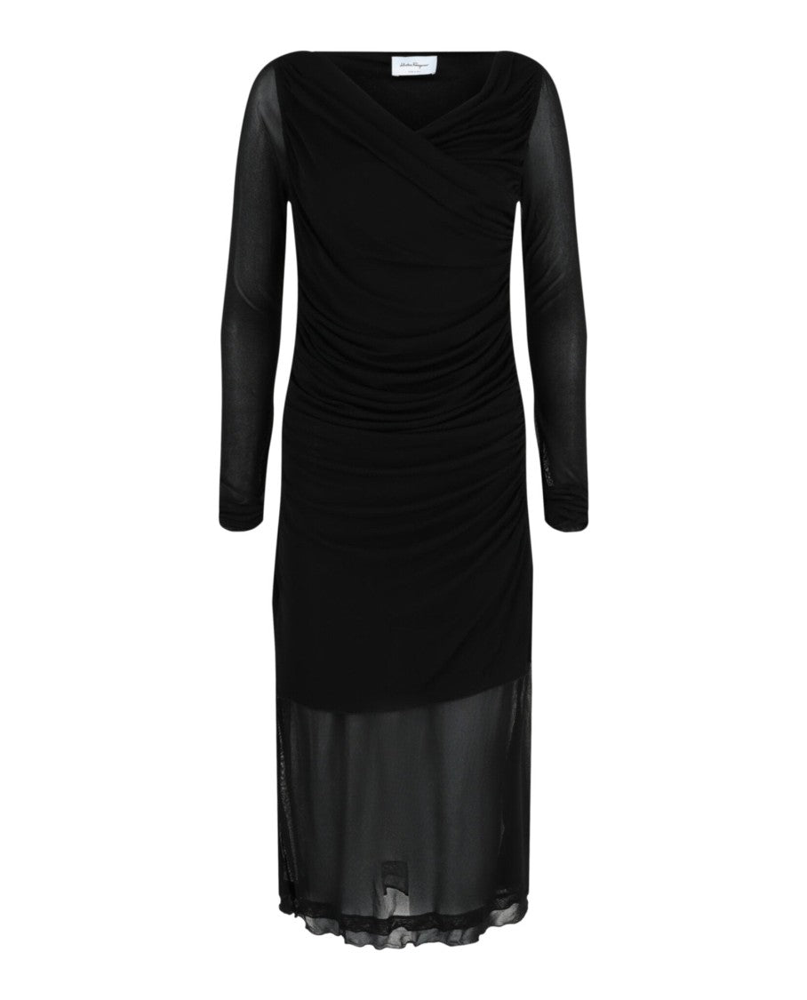 Ruched Long Sleeve Mini Dress
