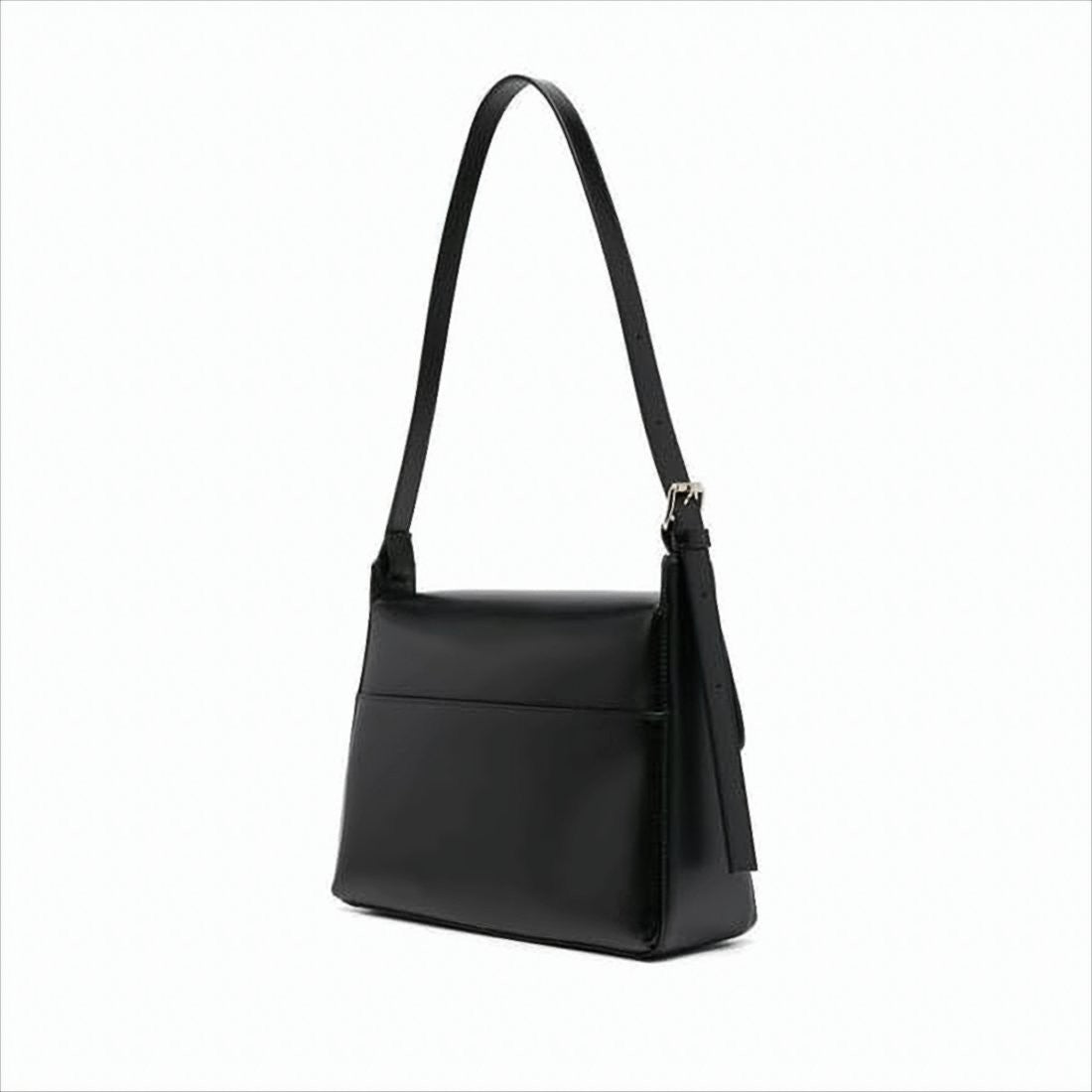 Structured Shoulder Bag with Flap Closure