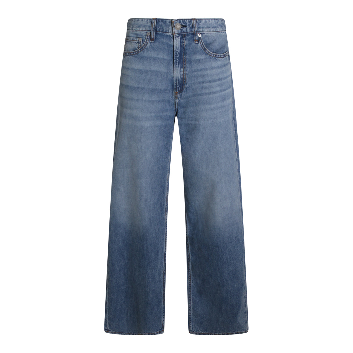 Straight-Leg Jeans With Mid-Rise Waist