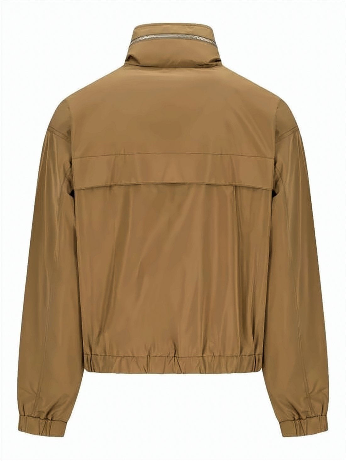 Cropped Lightweight Jacket with High Collar