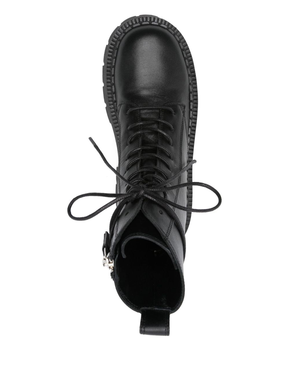 Rugged Black Lace-Up Boots