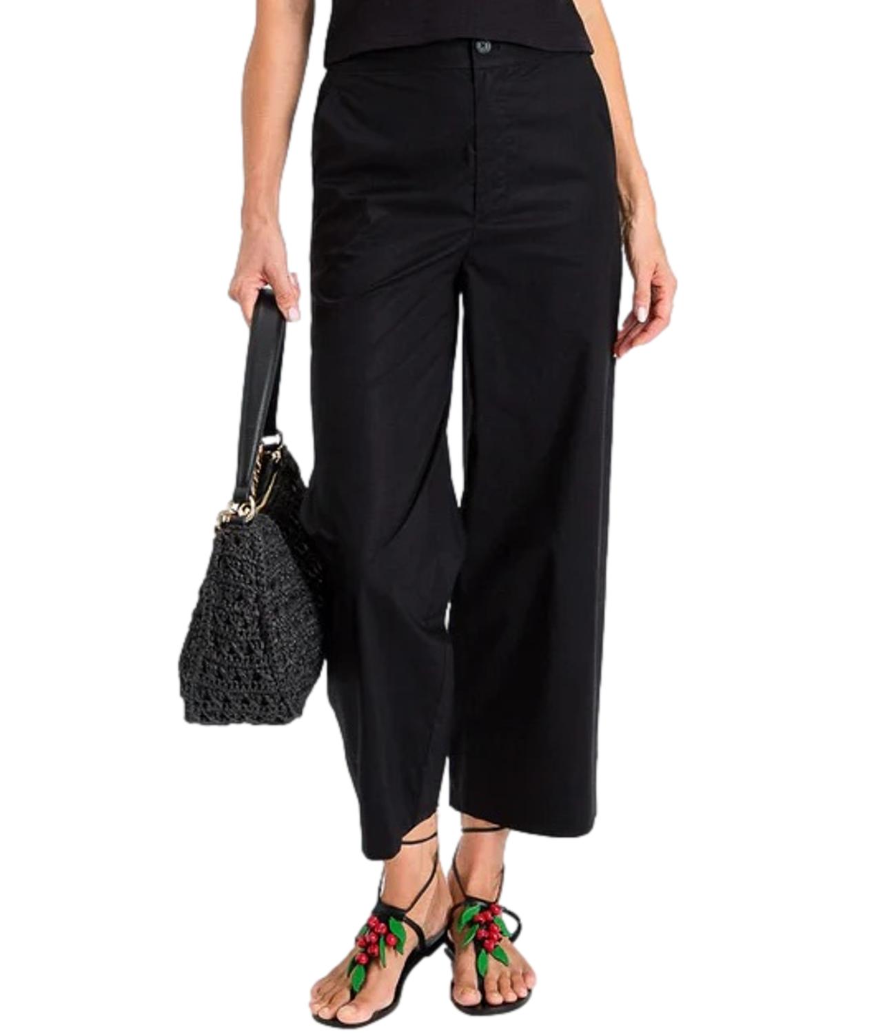 Wide-Leg Pants with Elasticated Back Waistband