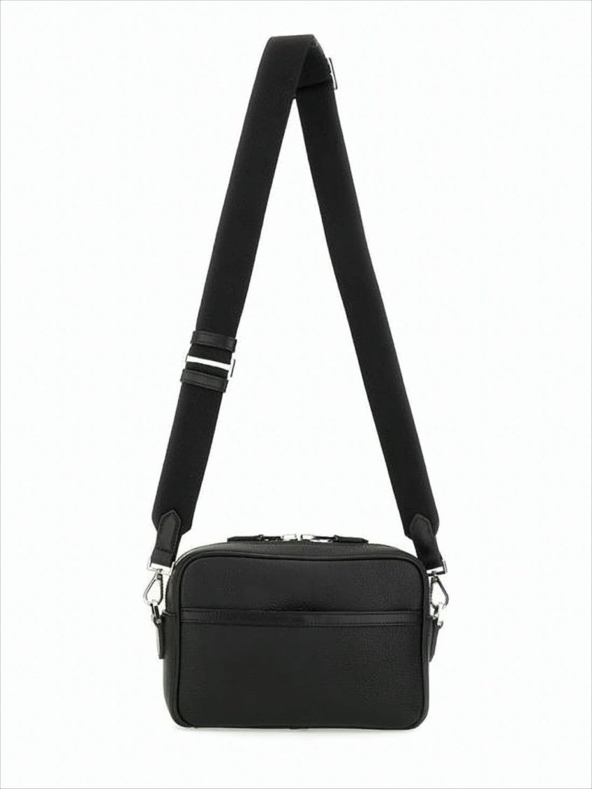 Smooth Calf Leather Crossbody Bag with Adjustable Strap