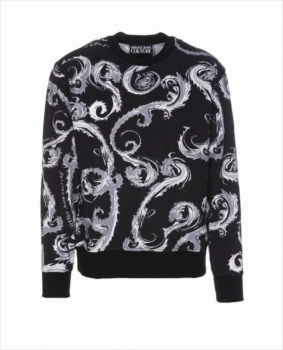 Long-Sleeve Baroque Pattern Versace T-Shirt