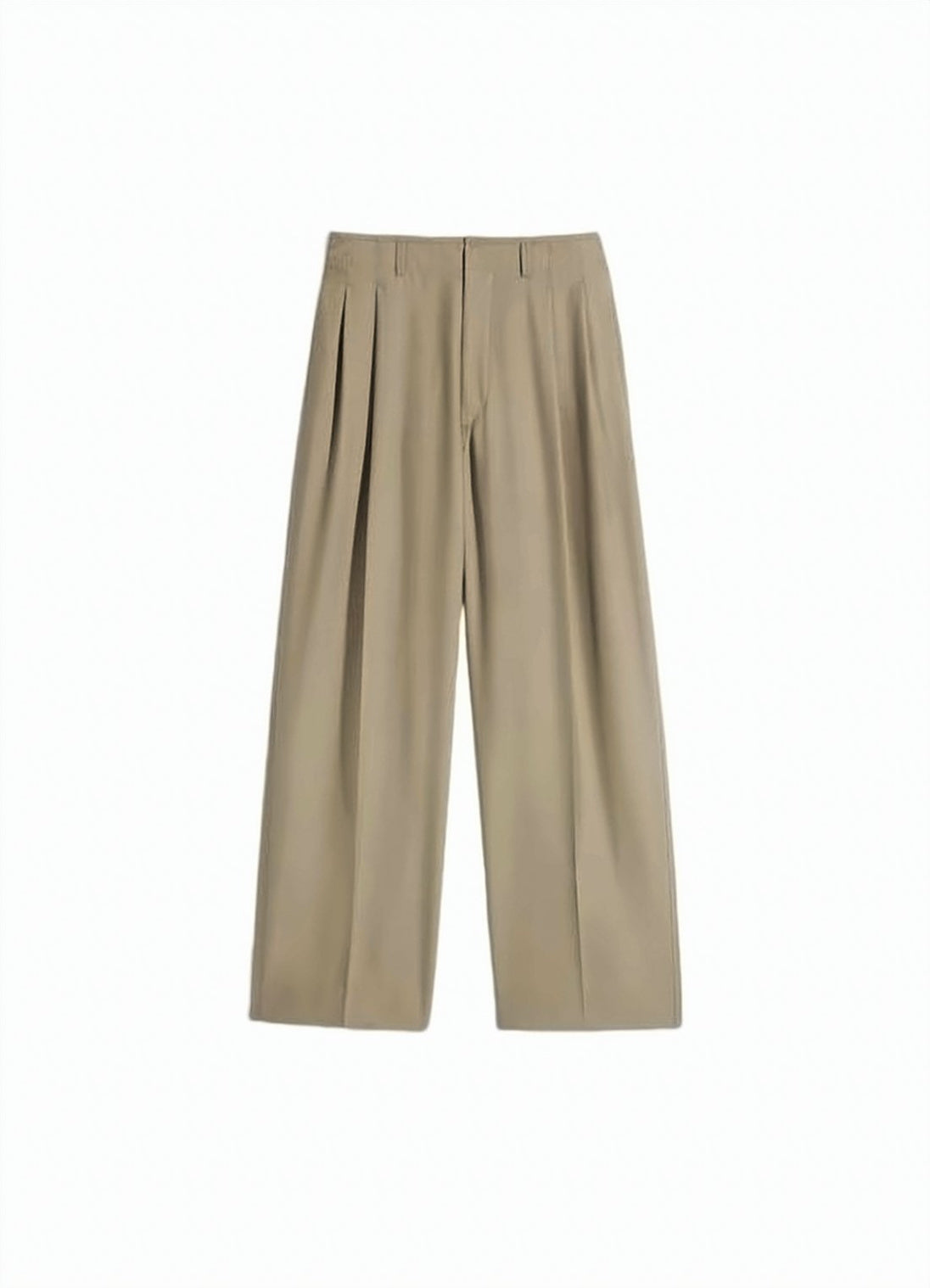Wide-Leg Pants With High Waist And Front Pleats
