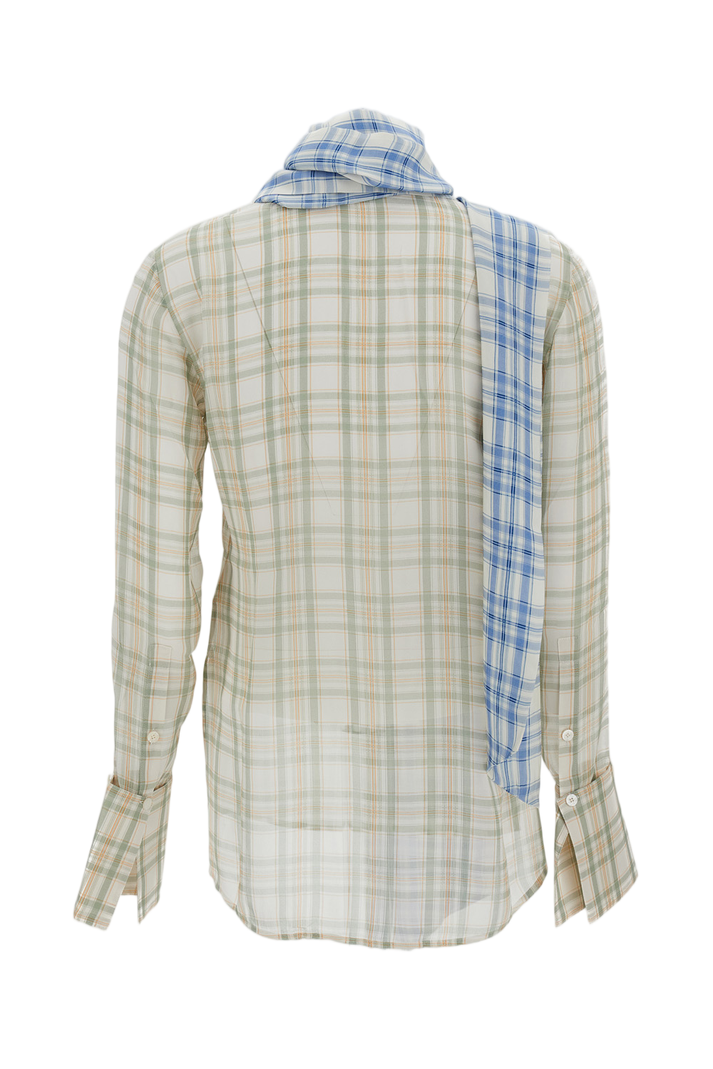 Lightweight Semi-Sheer Plaid Shirt