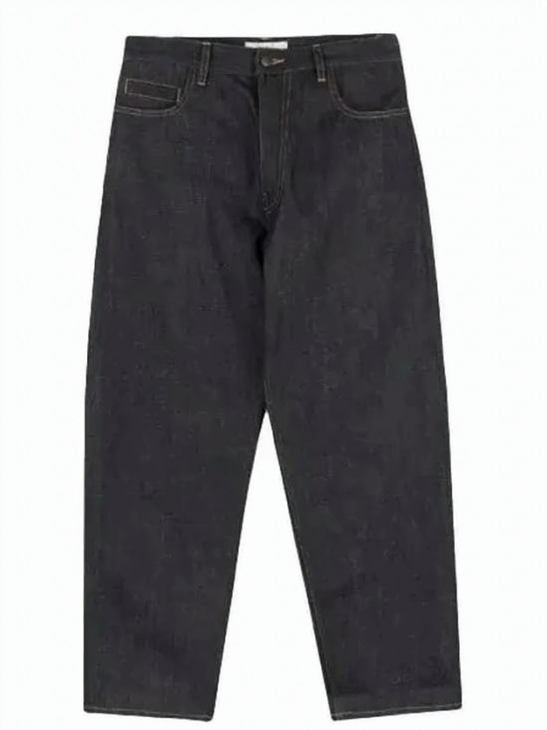 Straight-Leg Denim Pants with Mid-Rise Waist