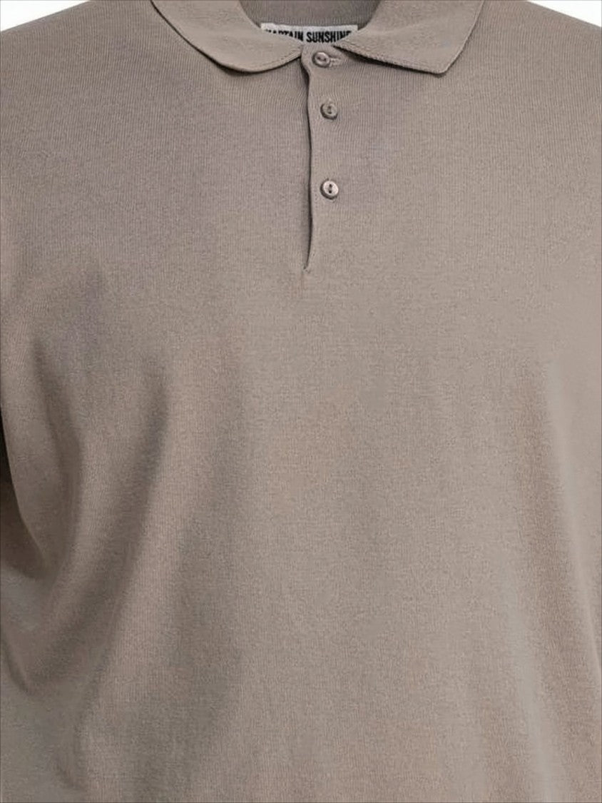 Relaxed-Fit Short-Sleeved Sweater with Classic Polo Collar
