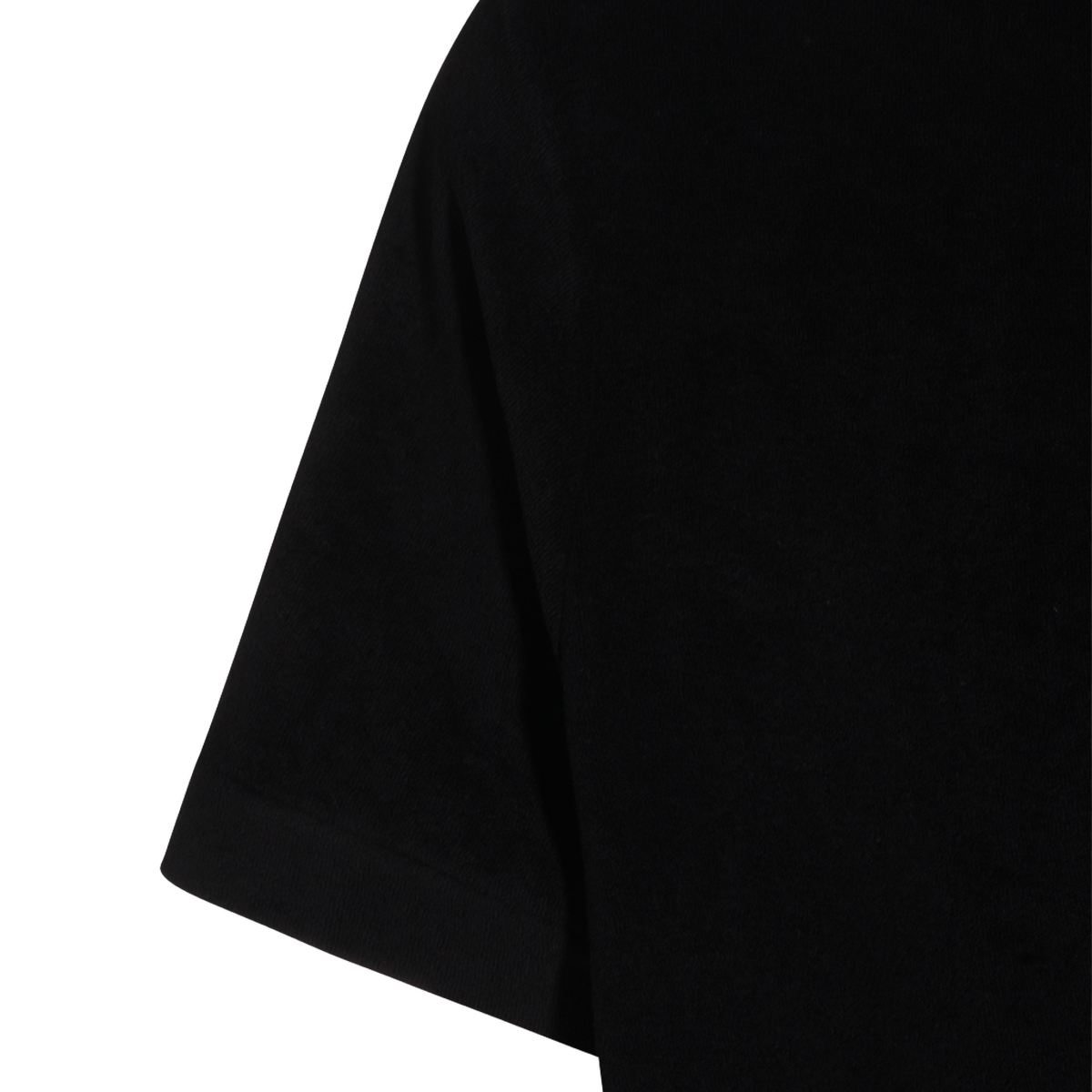 Short-Sleeved Black Shirt with Button-Down Front