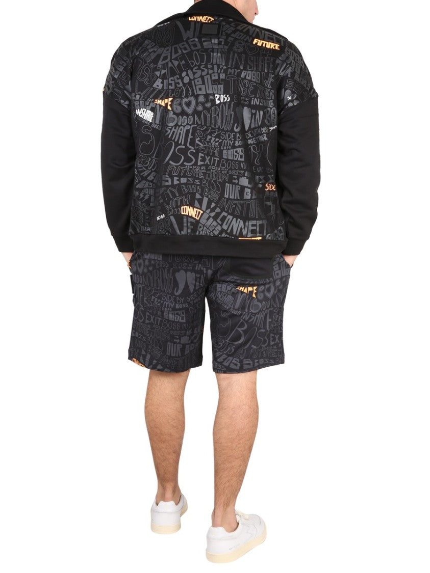 High Neck Graphic Sweatshirt