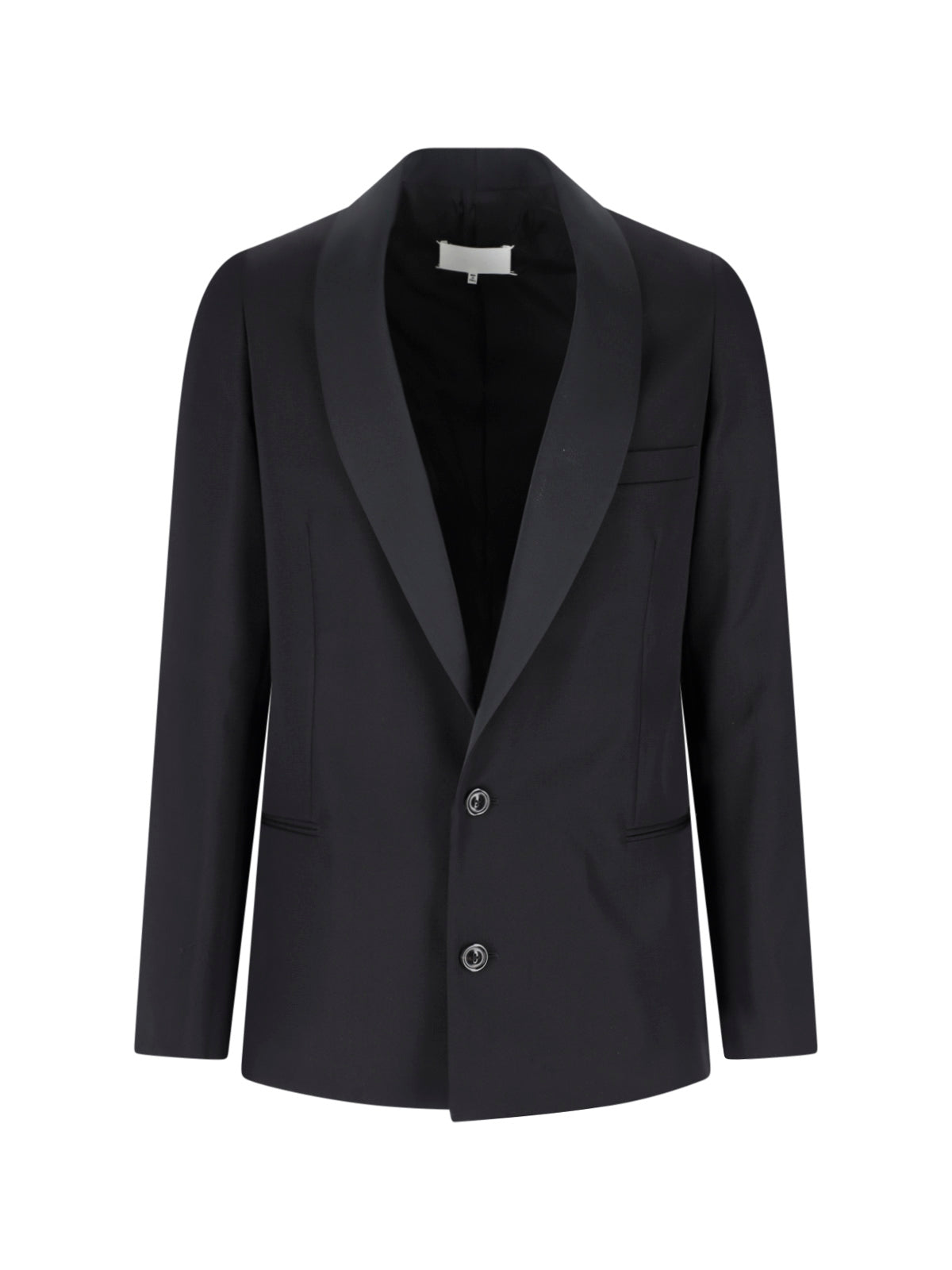 Black Single-Breasted Virgin Wool Blazer