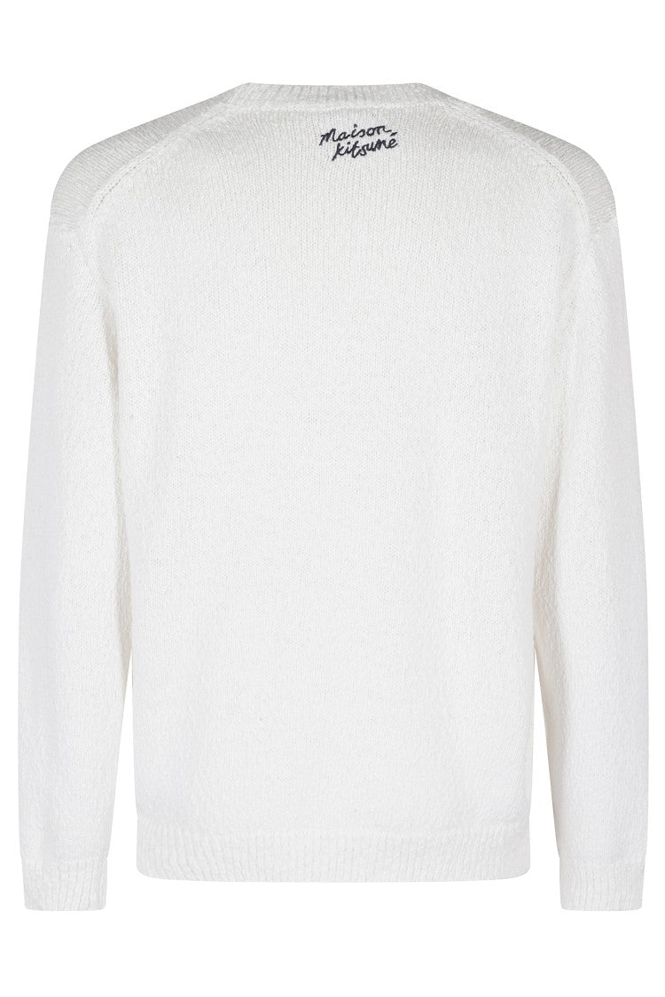 Textured Knit Abstract Jumper