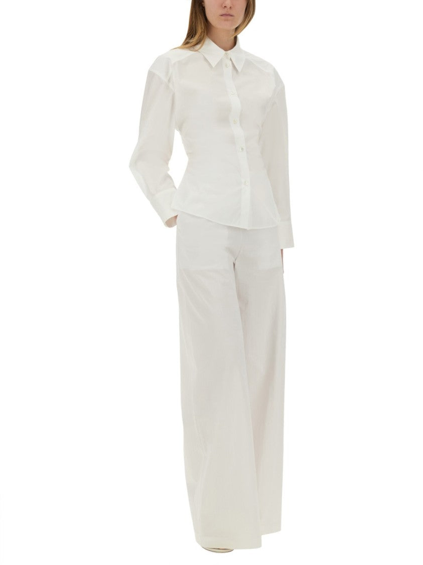 High-Waisted Drawstring Wide Leg Pants