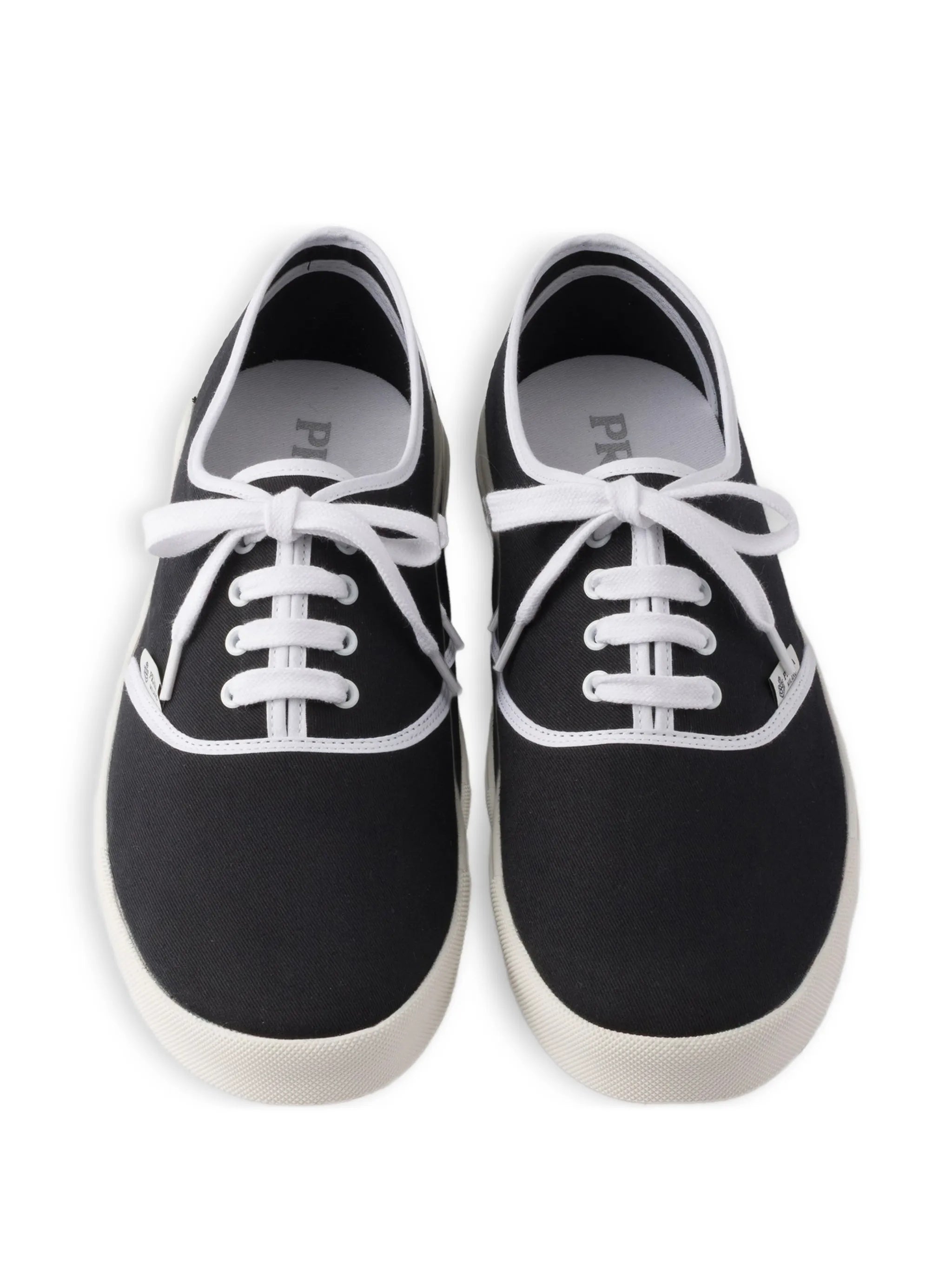 Black Drill Low-Profile Canvas Sneakers