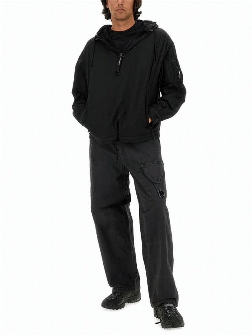 Half-Zip Hooded Sweatshirt with Minimalist Design