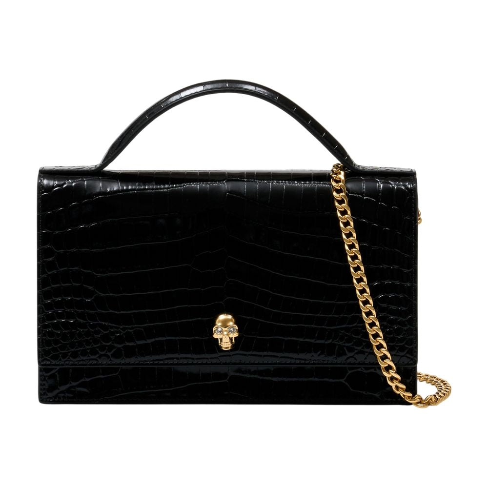 T.h.medium Skull Purse - Leather - Black