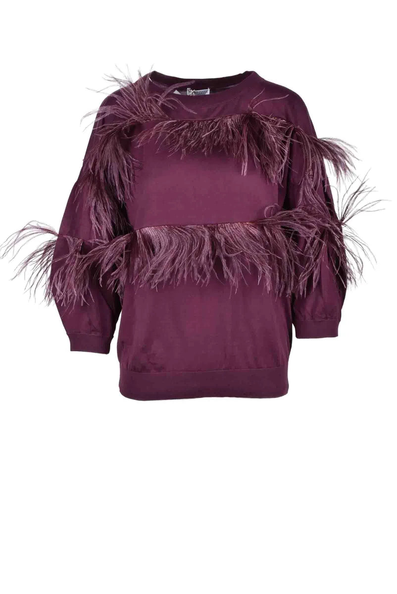 T-shirt with Feathers - Red