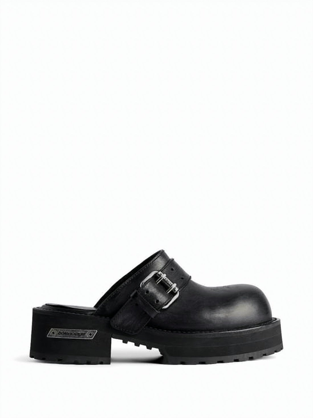 Mule Slipper with Adjustable Buckle and Rubber Sole