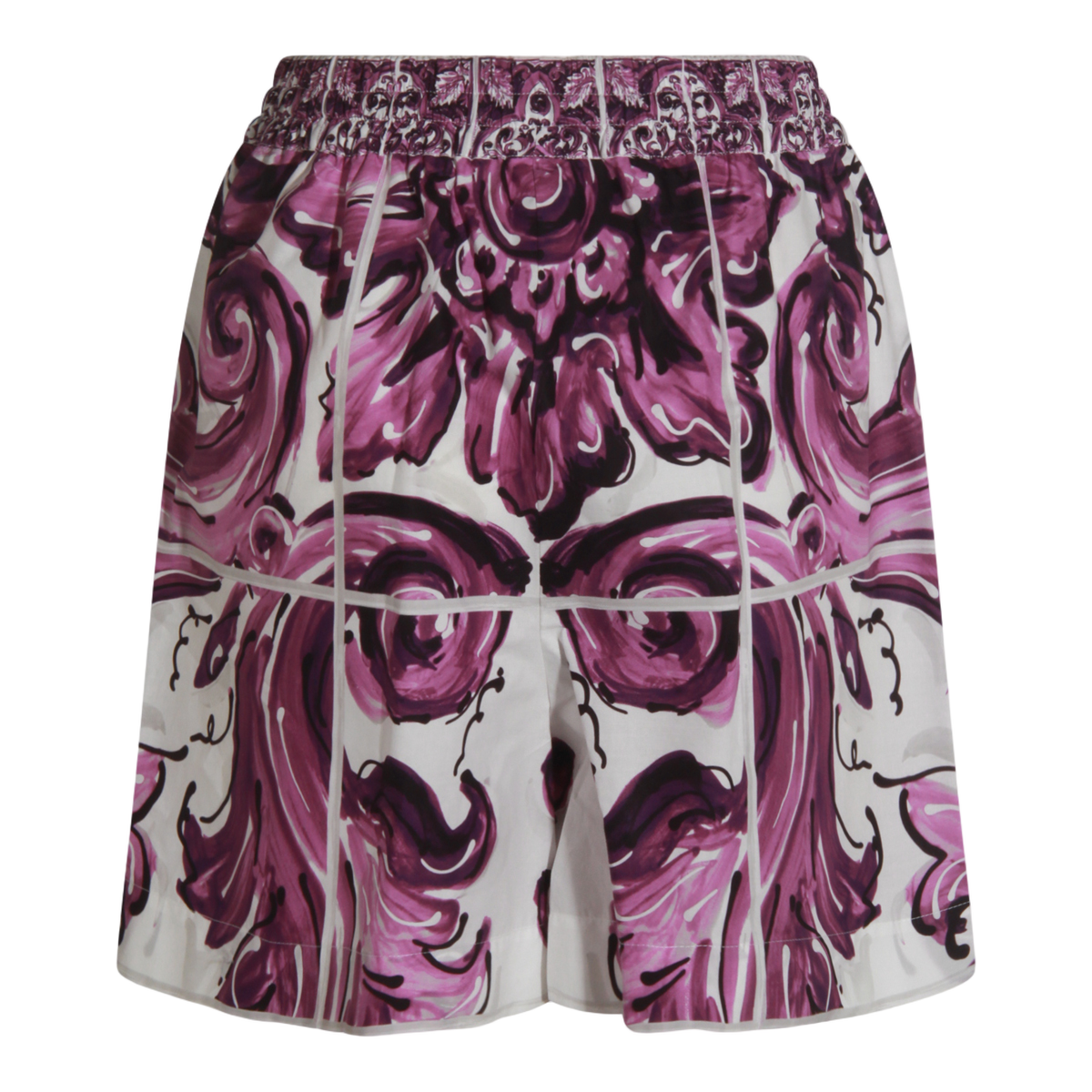 Baroque-Inspired Artistic Shorts with Adjustable Waistband