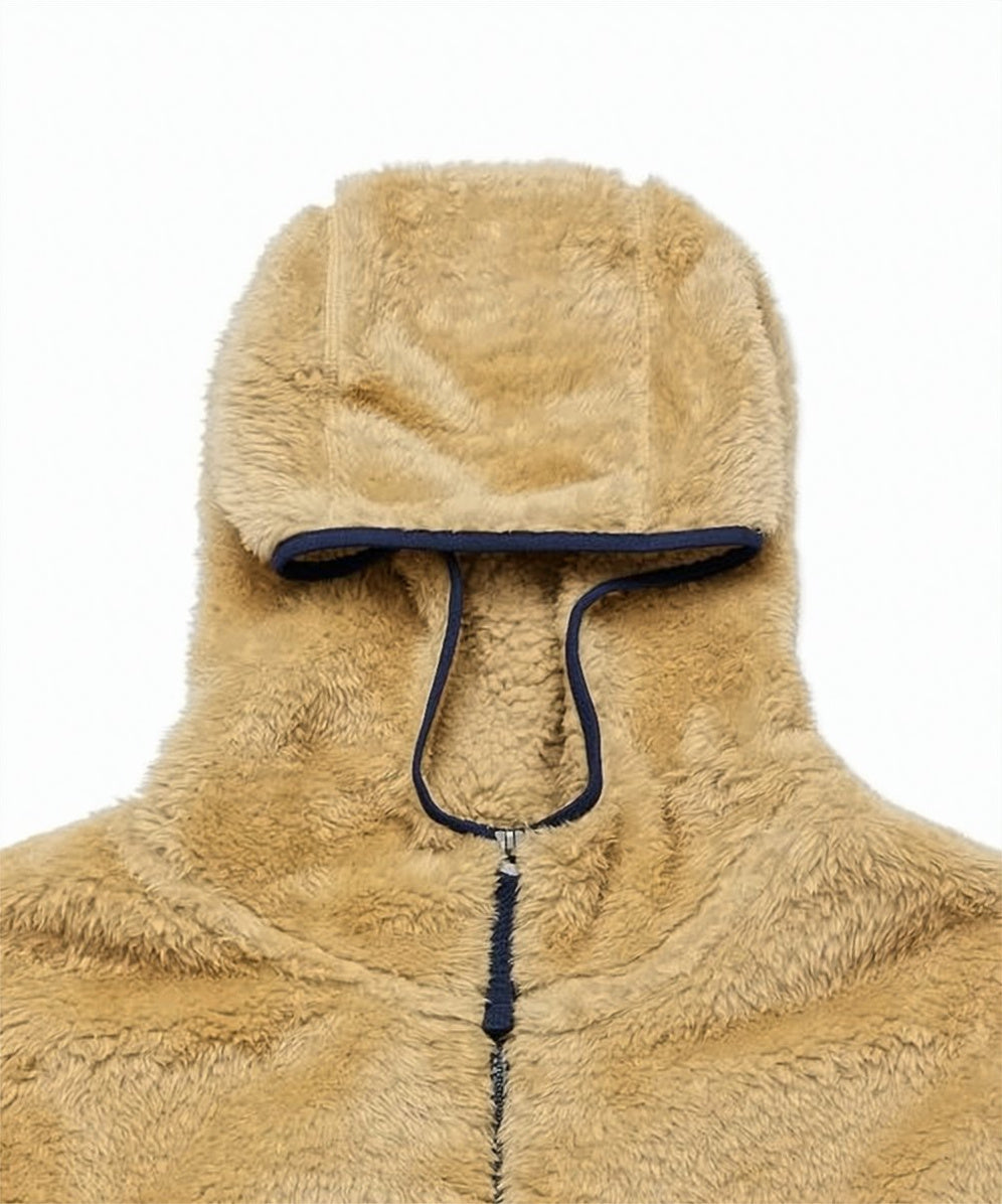 Fleece Sweatshirt With Textured Fabric And Logo