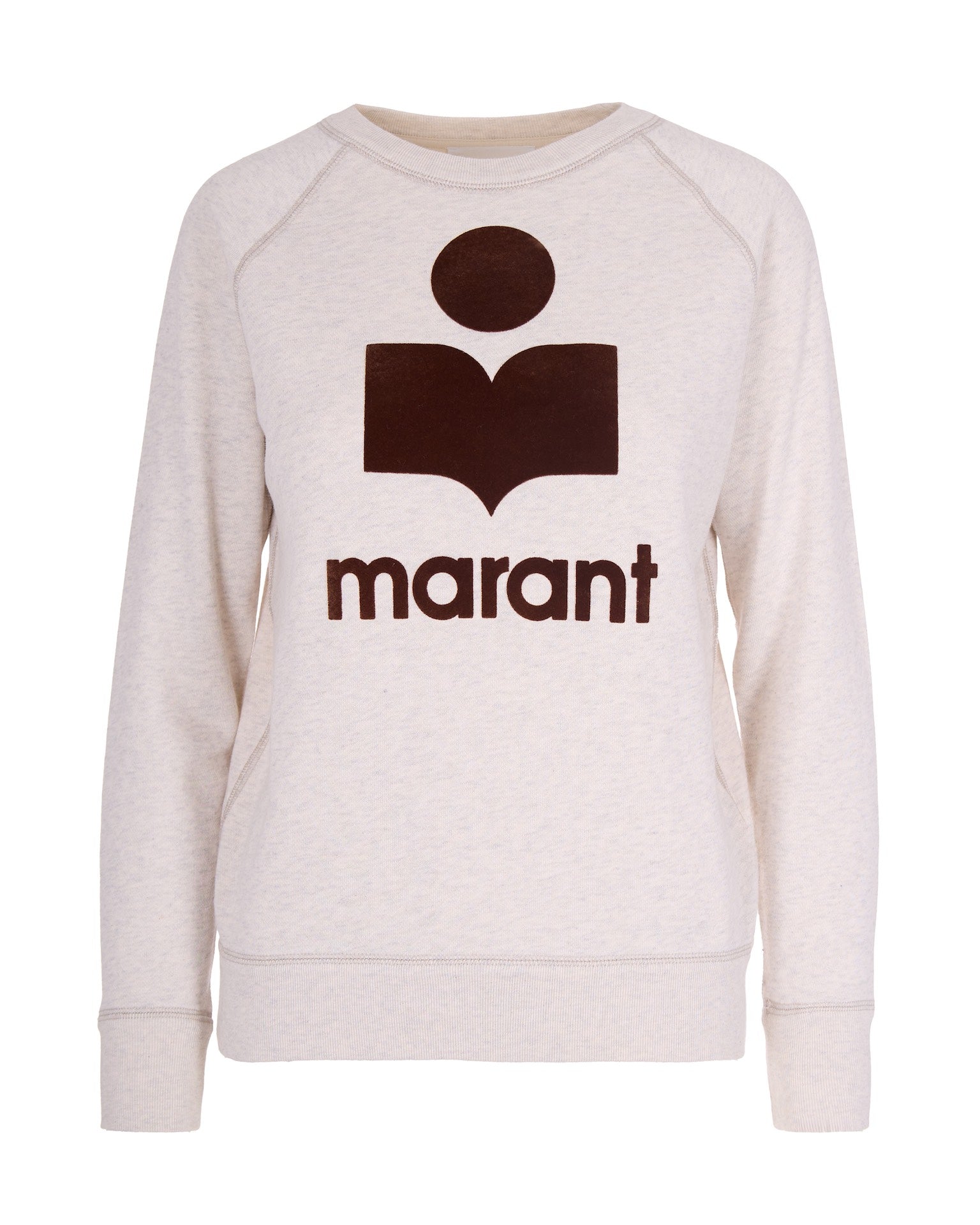 Cotton Sweatshirt with Flocked Logo Detail